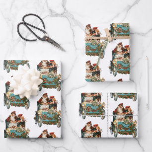  Antiek kerstkerstkerstbeker Inpakpapier Vel