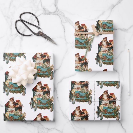  Antiek kerstkerstkerstbeker Inpakpapier Vel (Voorkant)