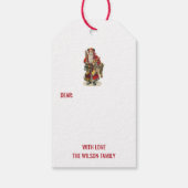 Antiek kerstkerstkerstkerstbedekking en geschenke Cadeaulabel (Achterkant)