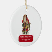 Antiek kerstkerstkerstkerstbedekking en geschenke Keramisch Ornament (Rechts)