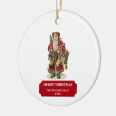 Antiek kerstkerstkerstkerstbedekking en geschenke Keramisch Ornament (Links)