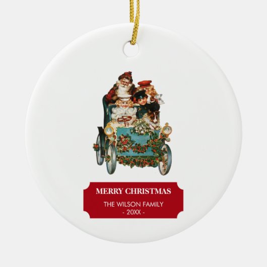  Antiek kerstkerstkerstkerstkerstkerstkerstkerstfe Keramisch Ornament (Voorkant)