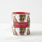 Antiek kerstkerstkerstkerstkerstman - Aangepaste Mok (Midden)