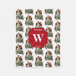  Antiek kerstkerstkerstkerstkerstman Fleece Deken