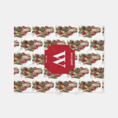  Antiek kerstkerstkerstkerstkerstman Fleece Deken (Voorkant (Horizontaal))