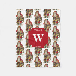  Antiek kerstkerstkerstkerstkerstman Fleece Deken