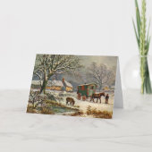 Antiek kerstmis- of feestkaartje voor eender welke feestdagen kaart (Voorkant)