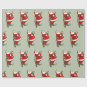 Antiek kerstpapier cadeaupapier (Vlak)