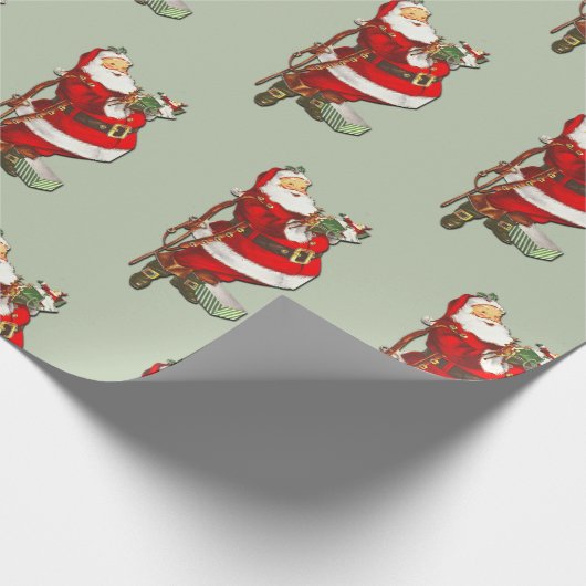 Antiek kerstpapier cadeaupapier (Hoek)