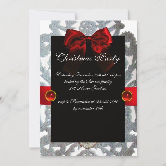 Antiek kerstpapier met rode bol kaart (Achterkant)