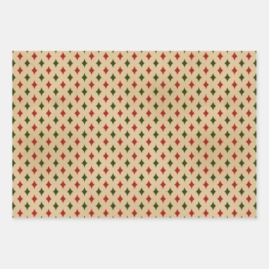 Antiek kerstpatroon inpakpapier vel (Voorkant 3)