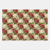 Antiek kerstpatroon inpakpapier vel (Voorkant 2)