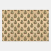 Antiek kerstpatroon inpakpapier vel (Voorkant)