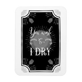 Antiek Keukenbord - U was en ik droog Magneet