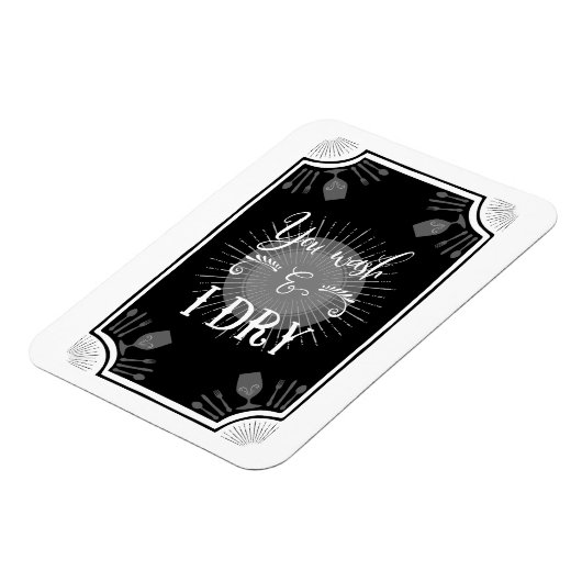 Antiek Keukenbord - U was en ik droog Magneet (Linkerzijde)