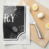 Antiek Keukenbord - U was en ik droog Theedoek (Quarter Fold)