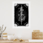 Antiek Keukenbord - Zo ga ik rollen Poster (Keuken)