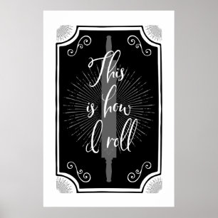 Antiek Keukenbord - Zo ga ik rollen Poster