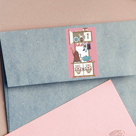 Antiek Keukenkoffiekast Rechthoekige Sticker