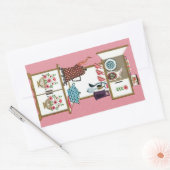 Antiek Keukenkoffiekast Rechthoekige Sticker (Envelop)