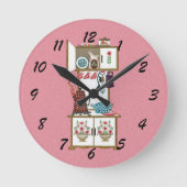  Antiek Keukenkoffiekast Ronde Klok (Voorkant)