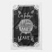 Antiek Keukenteken - op het Menu van vandaag Theedoek (Verticaal)