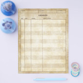  Antiek Kijk Genealogie CHronology Sheet Flyer (Enkel)