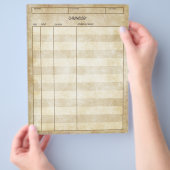  Antiek Kijk Genealogie CHronology Sheet Flyer (Hand)