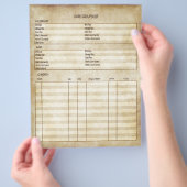 Antiek Kijk Genealogie Gezinsoverzicht Flyer (Hand)