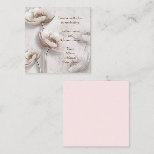 Antiek kijkplaats Lotus Flower Reception Enclosure Informatiekaartje (Voorkant / Achterkant)