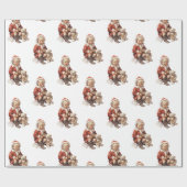 Antiek kind kerst inpakpapier (Vlak)