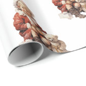 Antiek kind kerst inpakpapier (Rol Hoek)