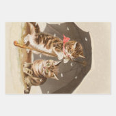 Antiek Kind plukken Daisies Flowers Inpakpapier Vel (Voorkant 3)