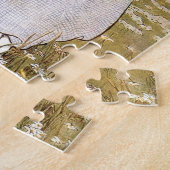 Antiek Kind plukken Daisies Flowers Legpuzzel (Zijkant)