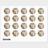 Antiek Kind plukken Daisies Flowers Ronde Sticker (Vel)