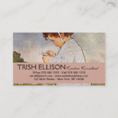 Antiek Kind plukken Daisies Flowers Visitekaartje (Voorkant)