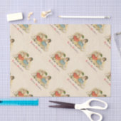 Antiek Kinderen Konijn Paaskunst Tissuepapier (Craft)