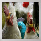 Antiek kippen poster (Voorkant)