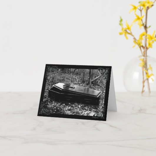 Antiek kist Gotische Victoriaans noot Kaart (Gele Bloem)