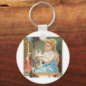 antiek kitten sleutelhanger (Voorkant)