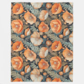 Antiek klaprozenpatroon fleece deken (Voorkant)