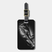 Antiek klarinet stilleven, B&W Bagagelabel (Voorkant verticaal)