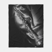 Antiek klarinet stilleven, B&W Fleece Deken (Voorkant)