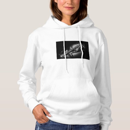Antiek klarinet stilleven, B&W Hoodie (Voorkant)