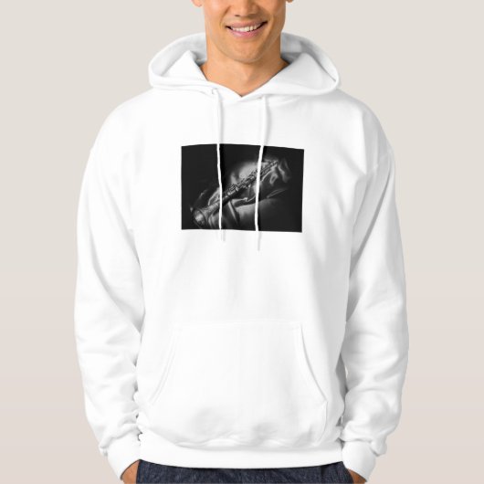 Antiek klarinet stilleven, B&W Hoodie (Voorkant)