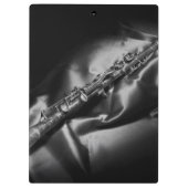 Antiek klarinet stilleven, B&W Klembord (Achterkant)