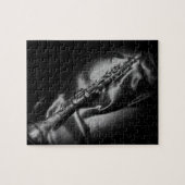 Antiek klarinet stilleven, B&W Legpuzzel (Horizontaal)
