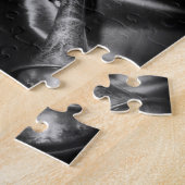 Antiek klarinet stilleven, B&W Legpuzzel (Zijkant)