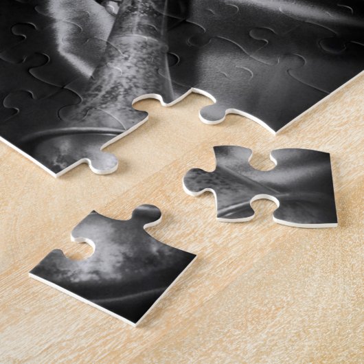 Antiek klarinet stilleven, B&W Legpuzzel (Zijkant)