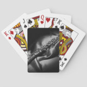 Antiek klarinet stilleven, B&W Speelkaarten (Achterkant)